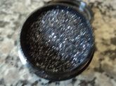 Gliter preto com brilho prata